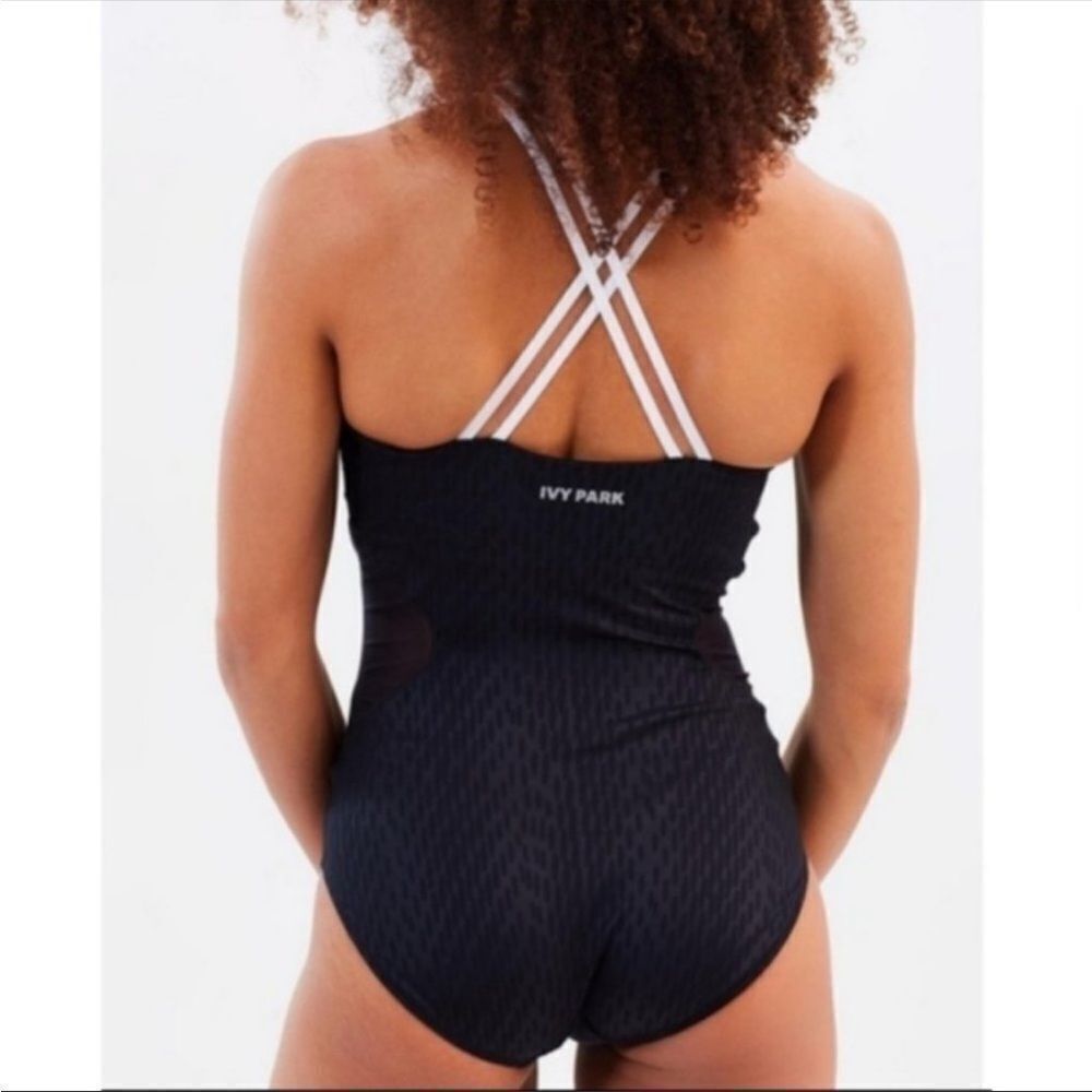 IVY PARK one piece swimsuit Mesh
Panel Black / White S